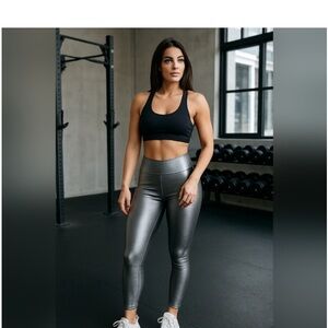 Knix Black and Silver Leggings